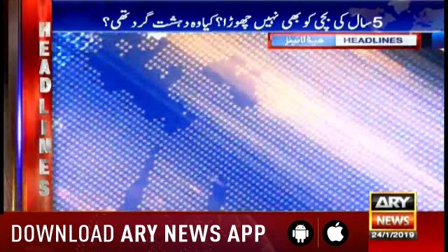 Headlines ARYNews 1600 24th January 2019