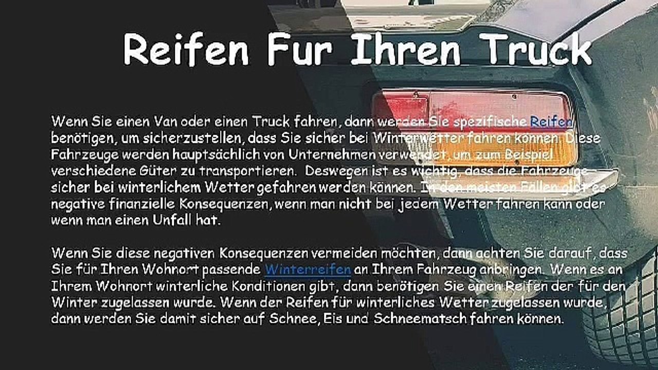 Reifen Fur Ihren Truck