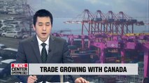 S. Korea's trade volume with Canada has grown by 33.7% under FTA: Data