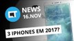Três novos iPhones em 2017; Vendas de smartphones no Brasil voltam a crescer e + [CTNews]