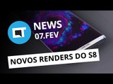 Novas renderizações do Galaxy S8; especificações do Zenfone 4 e   [CTNews]