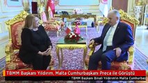 TBMM Başkanı Yıldırım, Malta Cumhurbaşkanı Preca ile Görüştü