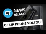 Samsung anuncia novo celular flip; Envio de dinheiro pelo Skype e   [CT News]
