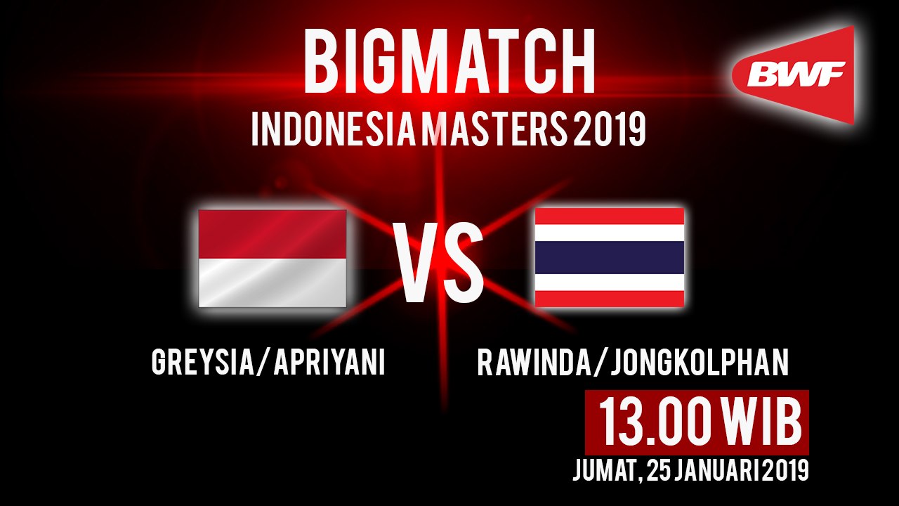 Jadwal Live Perempat Final Indonesia Masters 2019, Ganda Putri Indonesia Ditantang Wakil Thailand