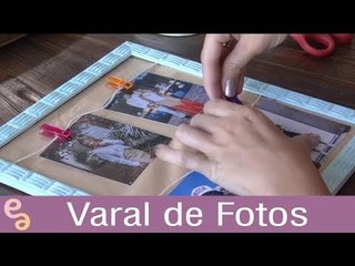 Entre Amigas: Varal de fotos em quadro para decoração