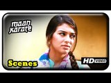 Maan Karate Tamil Movie - Hansika's tyre get punctured