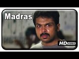 Madras Tamil Movie Scenes | Karthi fights with goons | Fight Scene
