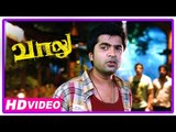 Vaalu Tamil Movie | Scenes | Simbu breaks Aditya's car front glass | Hansika | Santhanam