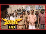 Maari Tamil Movie | Scenes | Dhanush arrested | Kajal Aggarwal helps Vijay Yesudas | Robo Shankar