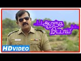 Orange Mittai Tamil Movie | Scenes | Police helps to fix the flat tyre | Vijay Sethupathi