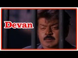 Devan Tamil Movie | Scenes | Arun Pandian reveals his past | Vijayakanth | Karthik