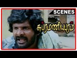 Subramaniapuram Tamil Movie | Scenes | Ganja Karuppu creates ruckus in front of locked house | Maari