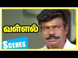 Vallal Tamil Movie Scenes | Sathyaraj Intro | Sathyaraj fights Manivannan's goons | Goundamani