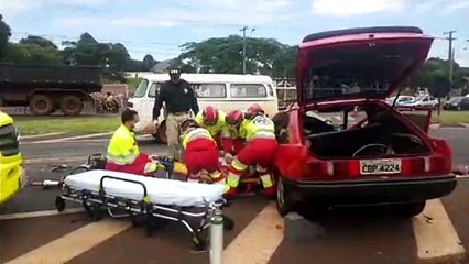 Grave colisão de trânsito é registrada na BR-277