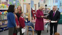 Duchess of Cornwall reads poetry with school children