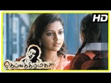 Deiva Thirumagal Tamil movie | scenes | Amala Paul intro and she becomes friends with Sara | Vikram