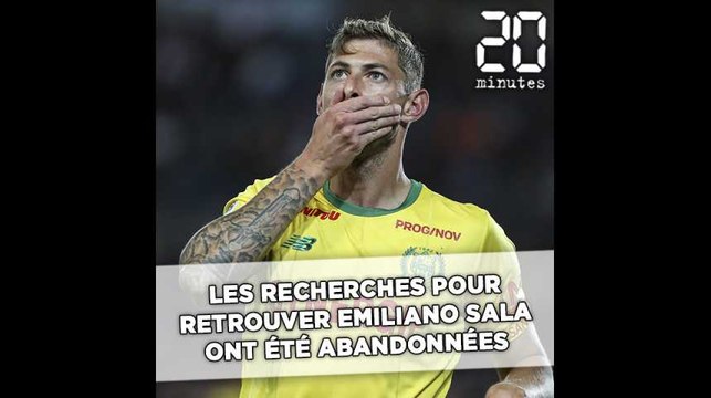 Les recherches pour retrouver Emiliano Sala ont été abandonnées