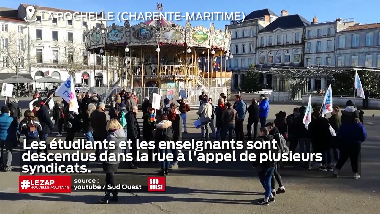 La Rochelle : les étudiants et enseignants sont descendus dans la rue à l'appel de plusieurs syndicats.