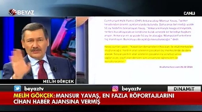 Melih Gökçek: Mansur Yavaş, FETÖ'cülerle içli dışlı!