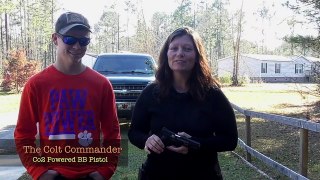Shooting the Colt Commander Co2 BB Pistol!
