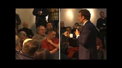 Emmanuel Macron pour la 1ère fois face à un gilet jaune