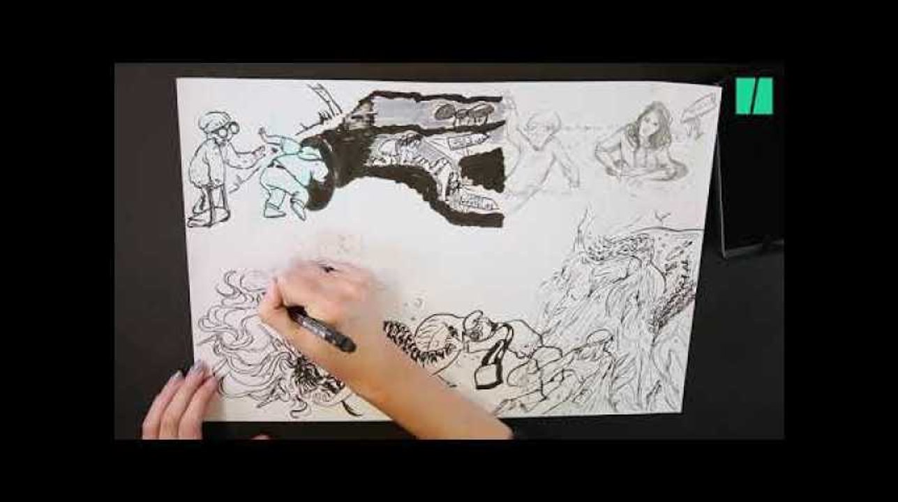 Festival d'Angoulême: les dessinateurs du Cesan se prêtent au jeu du "cadavre exquis"