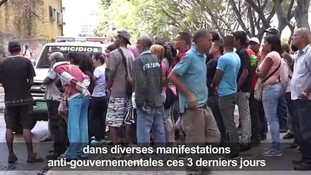 Réactions dans les rues de Caracas après les manifestations