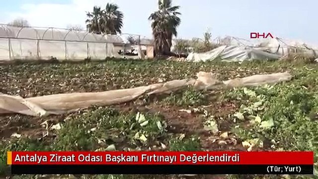 Antalya Ziraat Odası Başkanı Fırtınayı Değerlendirdi