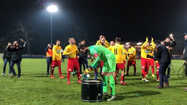 La joie des Vitréens après leur victoire en Coupe de France contre Le Havre