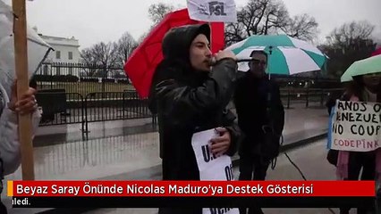 Beyaz Saray Önünde Nicolas Maduro'ya Destek Gösterisi