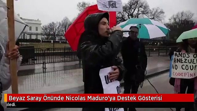 Beyaz Saray Önünde Nicolas Maduro'ya Destek Gösterisi
