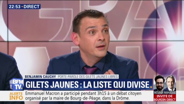 Européennes: Benjamin Cauchy pourra se prononcer sur la pertinence d'une liste gilet jaune quand il y aura une ligne politique