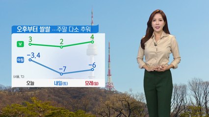 [날씨] 오후부터 쌀쌀...주말 다소 추워 / YTN
