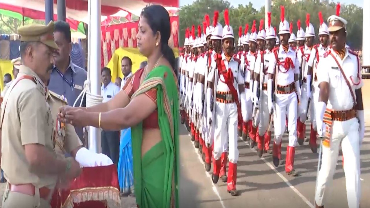 நாட்டின் 70-வது குடியரசு தினவிழா..புதுவையில் அணிவகுப்பு  Country's 70th Republic Day Parade