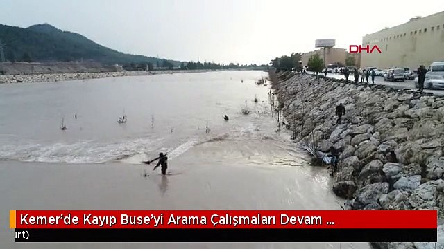 Kemer'de Kayıp Buse'yi Arama Çalışmaları Devam Ediyor-Havadan Görüntüler