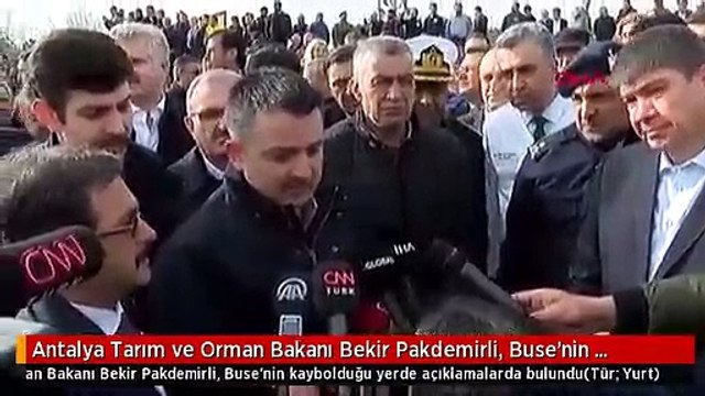 Antalya Tarım ve Orman Bakanı Bekir Pakdemirli, Buse'nin Kaybolduğu Yerde Açıklamalarda Bulundu