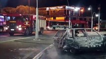 Corpo de Bombeiros combate incêndio em veículo no centro