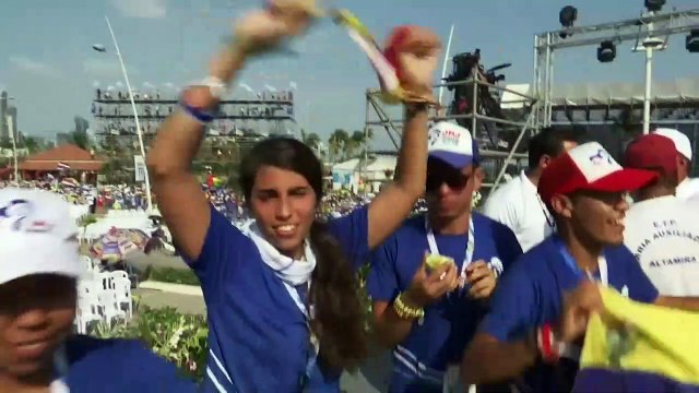 Dancing nuns, rockstar priests greet Pope Francis in Panama