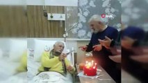 Eşref Kolçak tedavi gördüğü hastanede doğum gününü kutladı