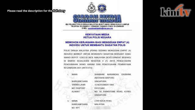 Polis cari ibu bapa Jho Low, pereka fesyen Rosmah