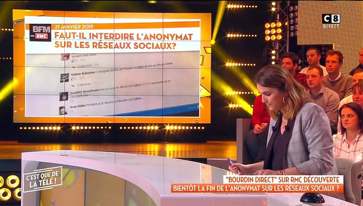 Bientôt la fin de l'anonymat sur les réseaux sociaux? Jean-Michel Cohen et Amélie Bitoun en désaccord dans "C'est que de la télé" sur C8