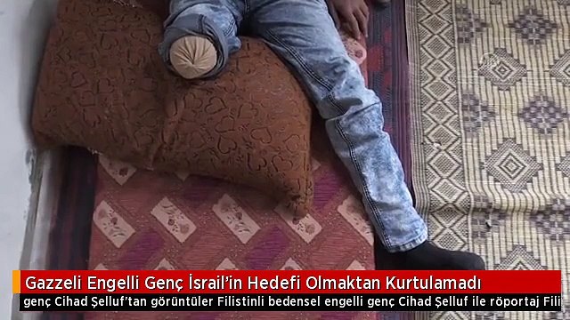 Gazzeli Engelli Genç İsrail'in Hedefi Olmaktan Kurtulamadı