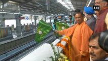 CM Yogi inaugurates Aqua Line Metro in Noida
