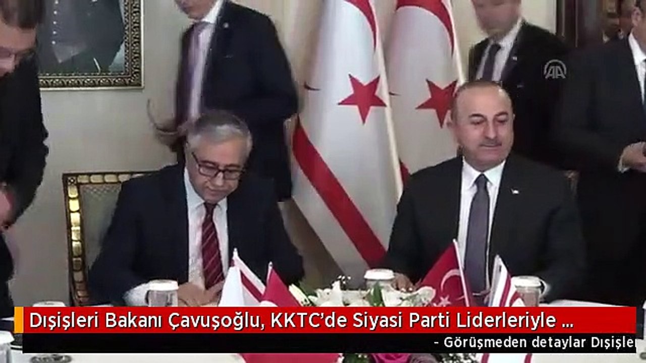 Dışişleri Bakanı Çavuşoğlu, KKTC'de Siyasi Parti Liderleriyle Buluştu