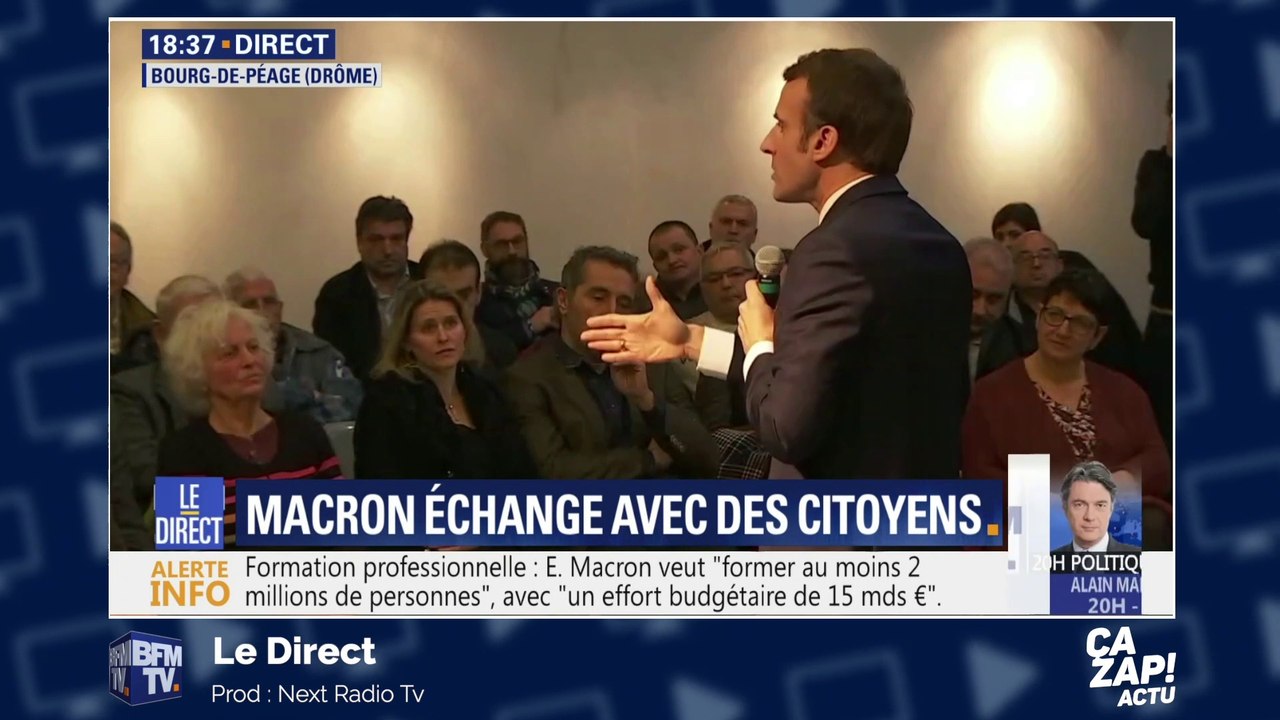 "Se tirer les flûtes", C'est pas open bar" : les expressions fétiches d'Emmanuel Macron face aux citoyens
