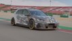 The new Volkswagen Golf GTI TCR Driving on the track