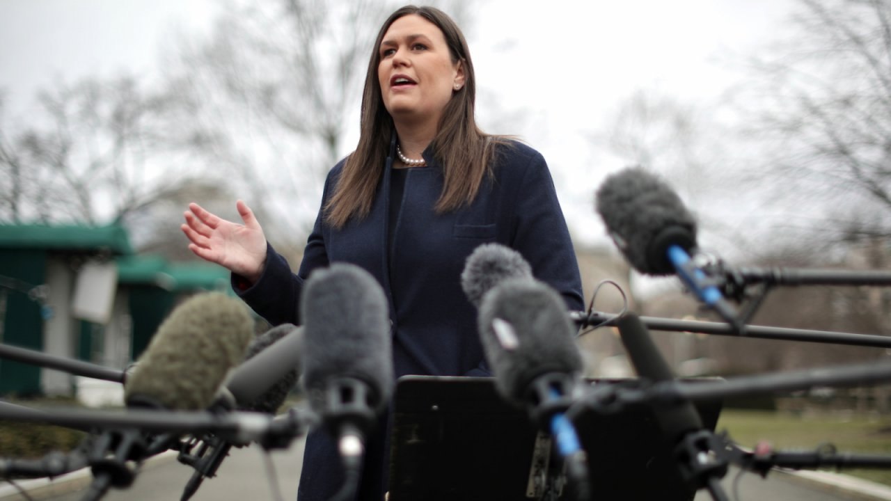 Sarah Huckabee Sanders Dodges Questions About Trump's Involvement With Roger Stone's Indictment