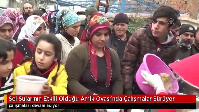 Sel Sularının Etkili Olduğu Amik Ovası'nda Çalışmalar Sürüyor