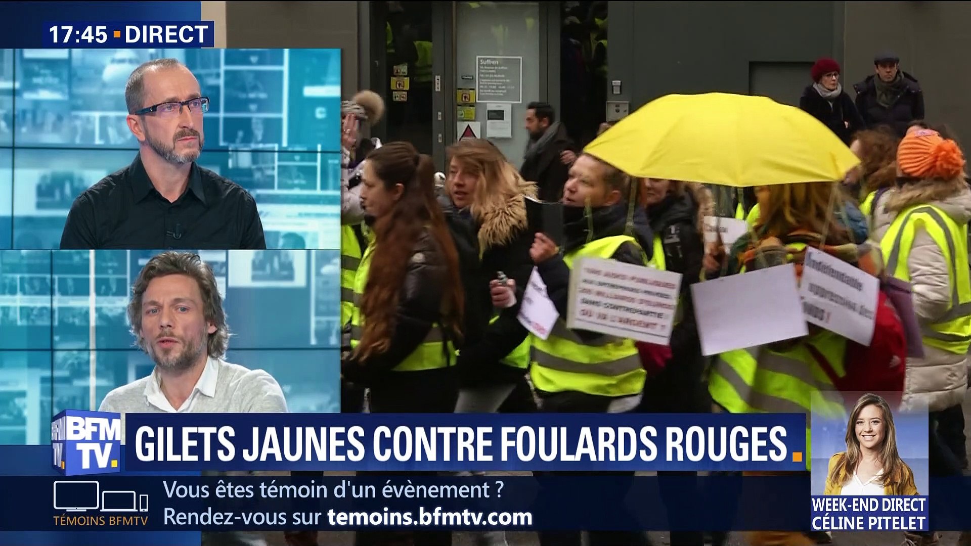 Gilets Jaunes Contre Foulards Rouges