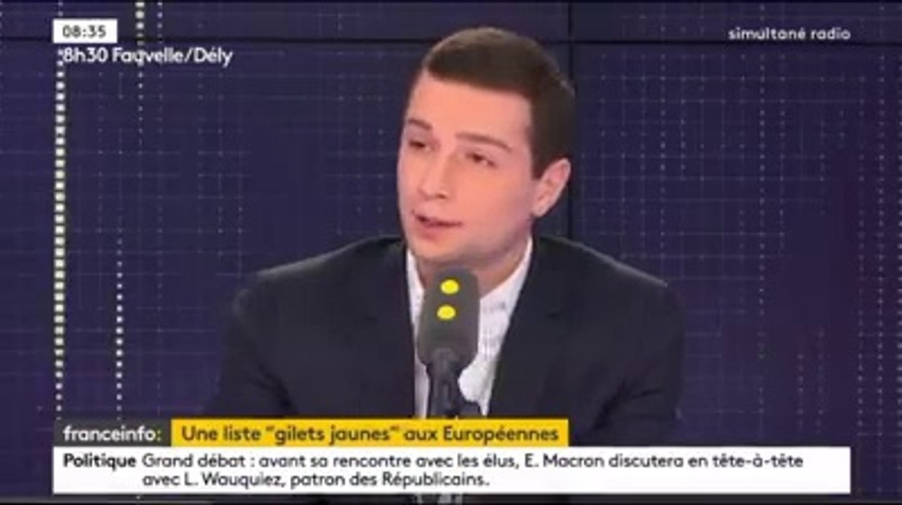 Jordan Bardella invité de France Info TV (24/01/19)